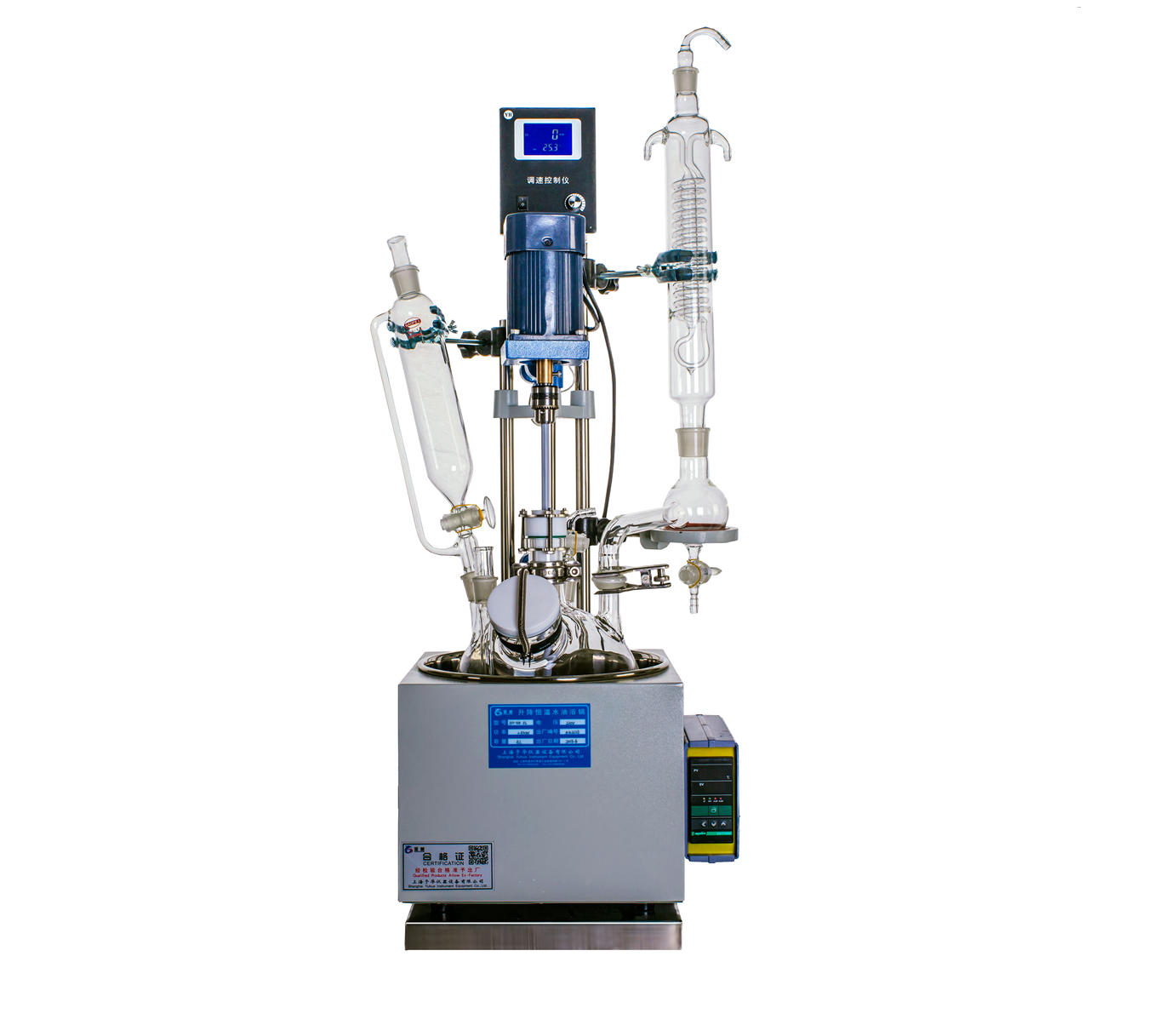 台式单层玻璃反应釜（水油浴锅加热）